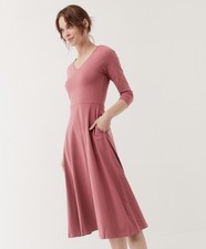 Pact Fit Flare Midi Marsala Party Dress Size Small