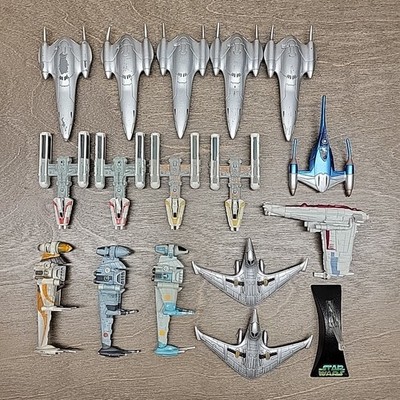 Lot of Star Wars Ships B- Y-Wing Starfighters Amidala's Star Skiff Naboo Royal