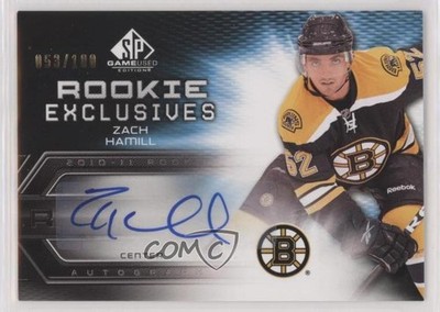 2010 SP Game Used Edition Rookie Exclusives /100 Zach Hamill #RE-ZH Auto RC 4f5