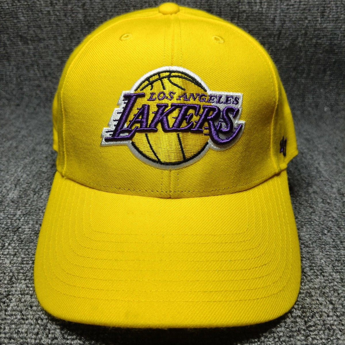 '47 Brand Los Angeles Lakers Yellow Strapback Cap NBA Embroidered Hat