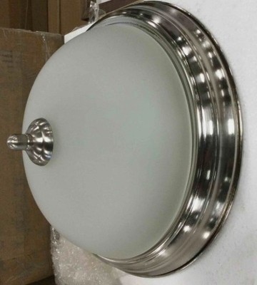 Flush Mounted Ceiling Dome Light Fixtures has 1 bulb socket (Qty of two lights)