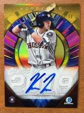 2019 Bowman Chrome Draft Korey Lee Auto Class of 2019 Gold Refractor #/50