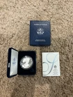 2005-W Proof American Silver Eagle Dollar $1 Box & COA 1 oz fine silver