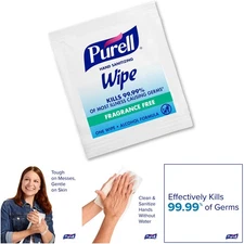 Alcohol Formula Hand Sanitizing Wipes 300 Count Fragrance Free Individually