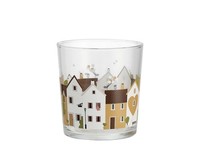 H&h Set 3 TrinkgläSer Golden Alley Aus Dekoriertem Glas, 35 Cl