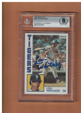 Lou Whitaker AUTOGRAPHED 1984 TOPPS NESTLE BASEBALL CARD SIGNED TIGERS BECKETT