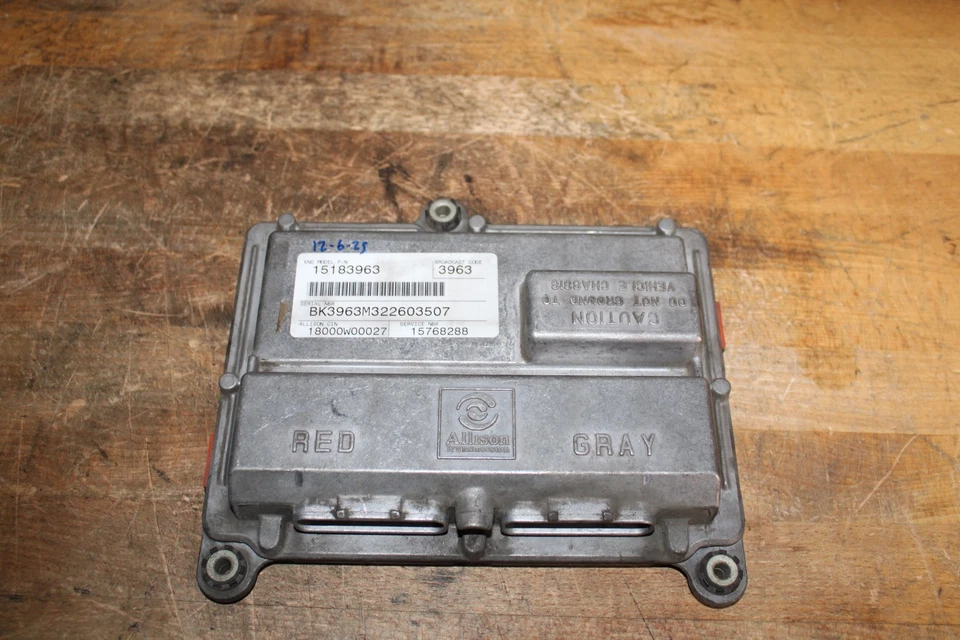 01-05 LB7 LLY Tcm Transmission Control Module 15183963 Allison GMC Chevy - Image 3 of 4