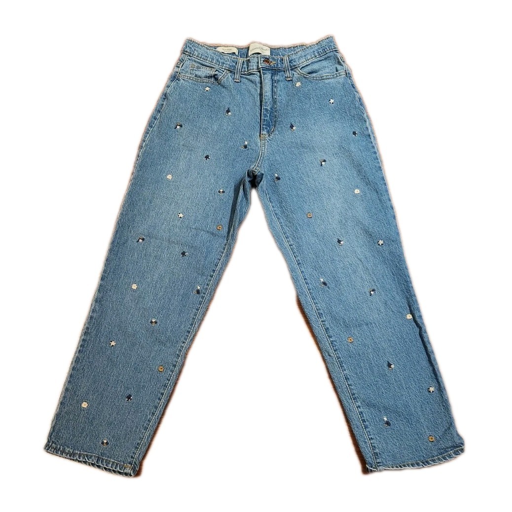 Universal Thread Vintage Straight Embroidered Jea… - image 2