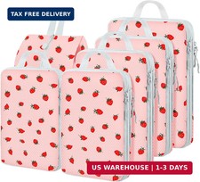 6 Set Compression Packing Cubes, Suitcase Organizer, Lightweight Travel Essentia