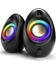 Bluedee RGB Computer Speakers 2.0 Channel Bluetooth USB-C USB Black