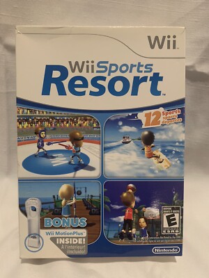 Nintendo Wii Sports Resort w/ Motion Plus Adapter - Bundle Big Box Set