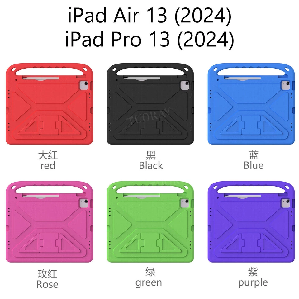 Kids Shockproof Case Cover For iPad 5 6 7 8 9 10 11 Gen Pro Air 11 13" Mini 6th - Image 3 of 4