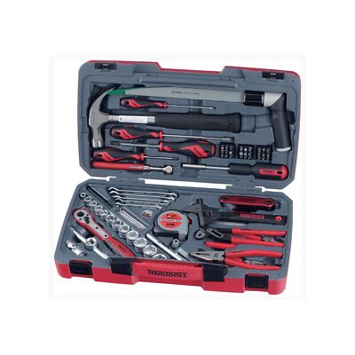 Teng Tools 79 Piece 3/8 Inch Drive 6 Point Metric Regular/Shallow Socket & To...