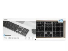 iHome Full-sized Bluetooth Keyboard Mac PC Compatible Wireless IMACK134B-WM NEW 