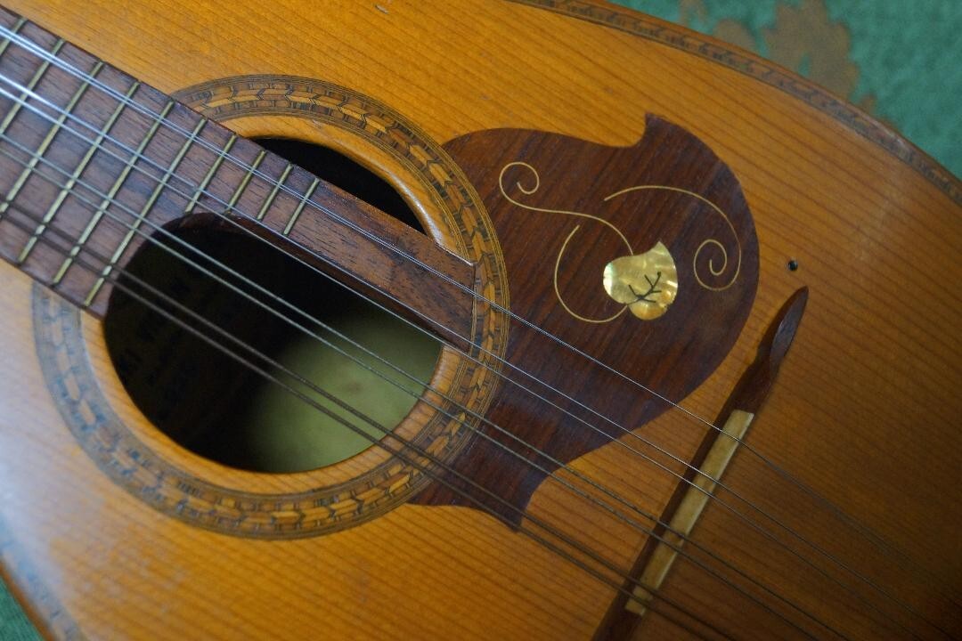 バイオリン マンドリンSUZUKI 弦楽器螺鈿象嵌葉紋No.226 1966年製 Mandolin Suzuki violin Japan vintage String Wood Instrument