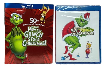 How the Grinch Stole Christmas 50th Anniversary Edition blu-ray Movie New Sealed