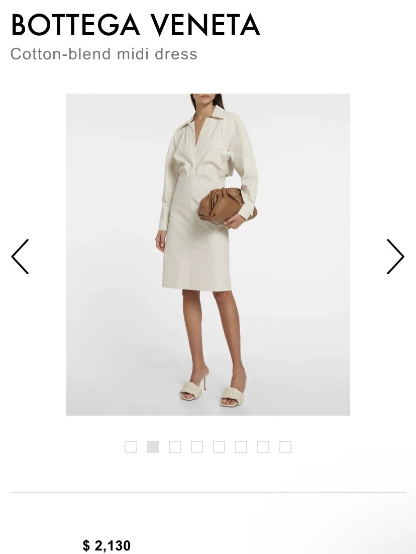 Abito midi BOTTEGA VENETA misto cotone taglia US 6