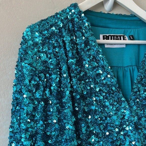 ROTATE BIRGER CHRISTENSEN Aurelia sequin-embellished blouse | eBay