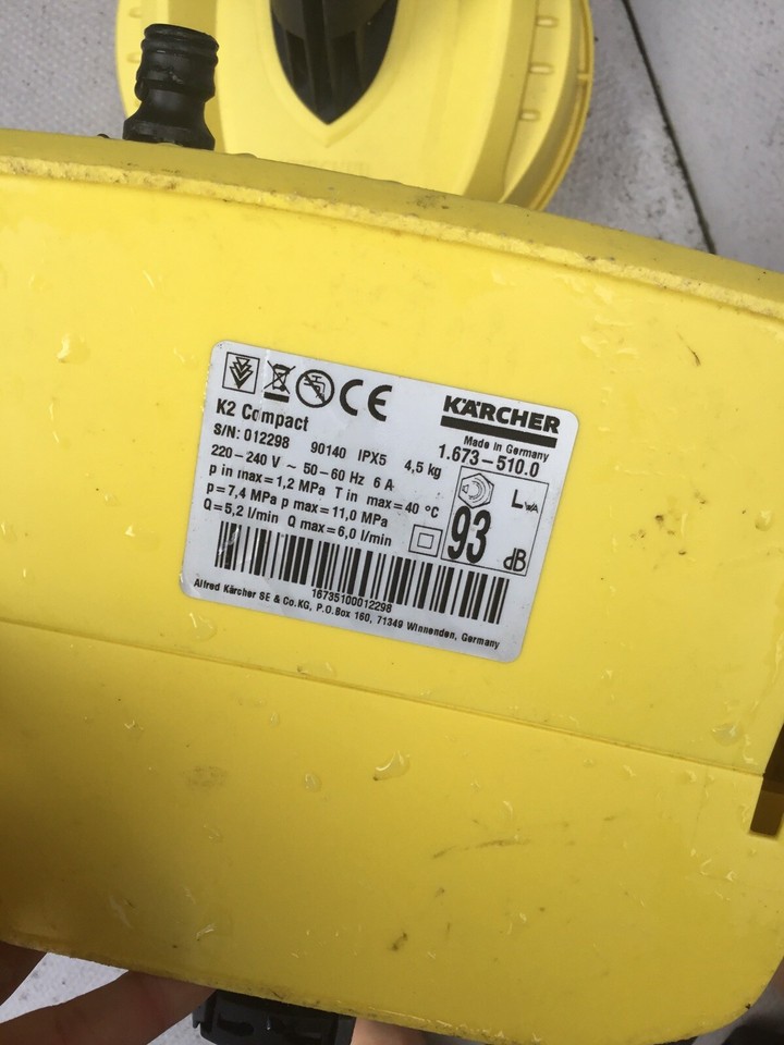 Karcher K2 Compact Pressure Washer + Accessories Used. Perfect Working