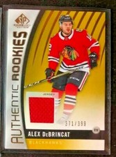 2017-18 SP Game Used Gold #130 Alex DeBrincat JSY /399 Chicago Blackhawks