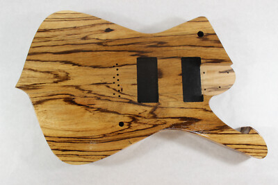 Finished Zebrawood 7 String Iceman Guitar Body - Fits Ibanez UV RG