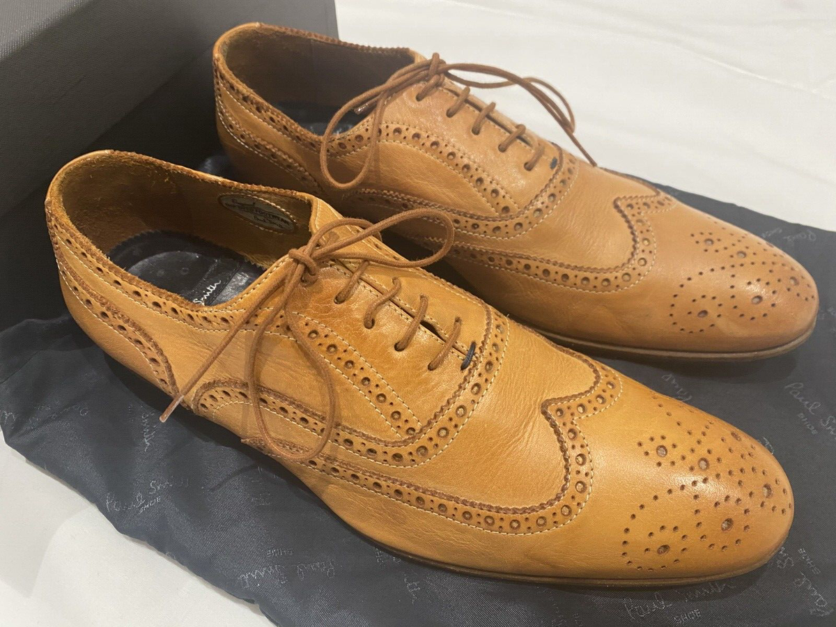 PAUL SMITH Mens Miller 83 Tan Leather Wingtip Brogue UK -8 EU- 42 worn  once. | eBay UK