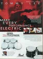 2012 Print Ad of Pearl epro TruTrac Acoustic to Electronic Drums w Tommy Lee