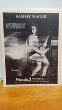 1983 RANDALL GUITAR AMPS SAMMY HAGAR VINTAGE GUITAR PRINT AD 11 X 8.5.,