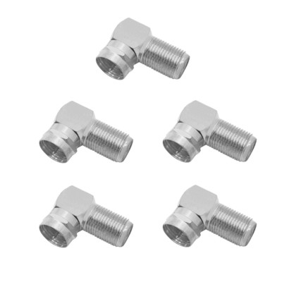 5x F Winkeladapter Sat Winkel HD Adapter F Stecker Buchse Winkelstecker Kupplung