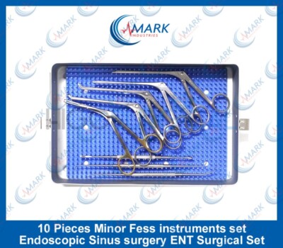 10 Pieces Minor Fess instruments set Endoscopic Sinus surgery ENT Surgical Set