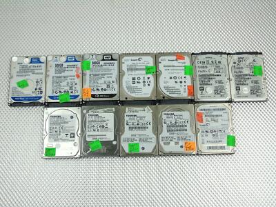 Lot of 11 - 500GB -1TB SATA Hard Drive 2.5'' WDC Seagate Hitachi Toshiba (Tested)