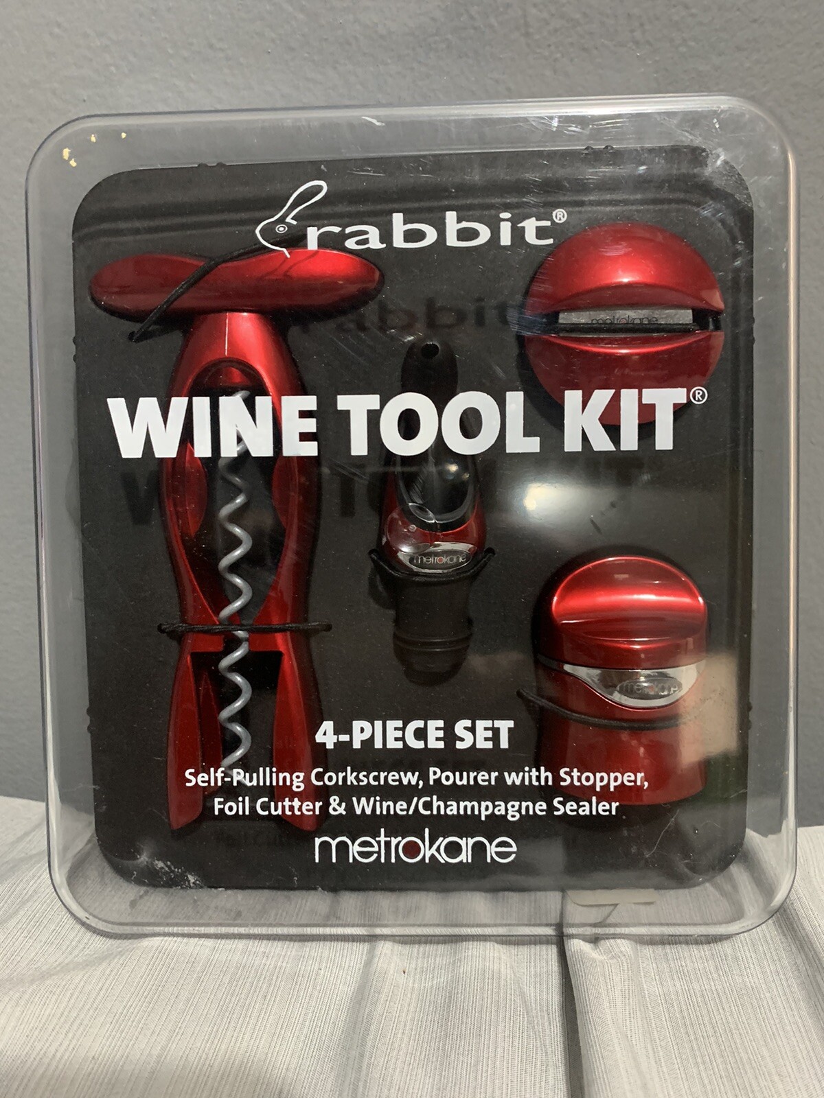Rabbit Wine Tool Set 4-piece Still In Packaging Never Opened! Brand New!!