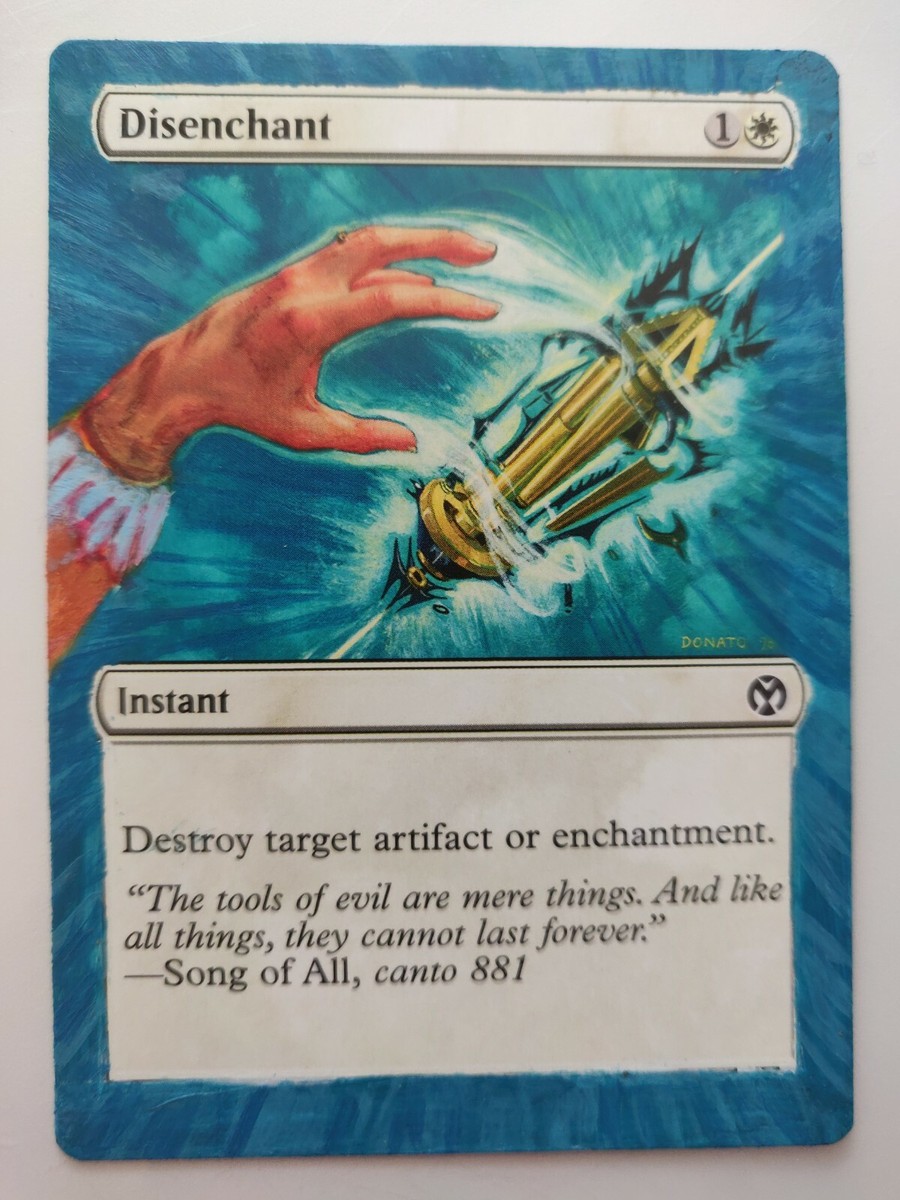 MTG Magic the Gathering, Disenchant, Hand Painted Alter, Extended Art