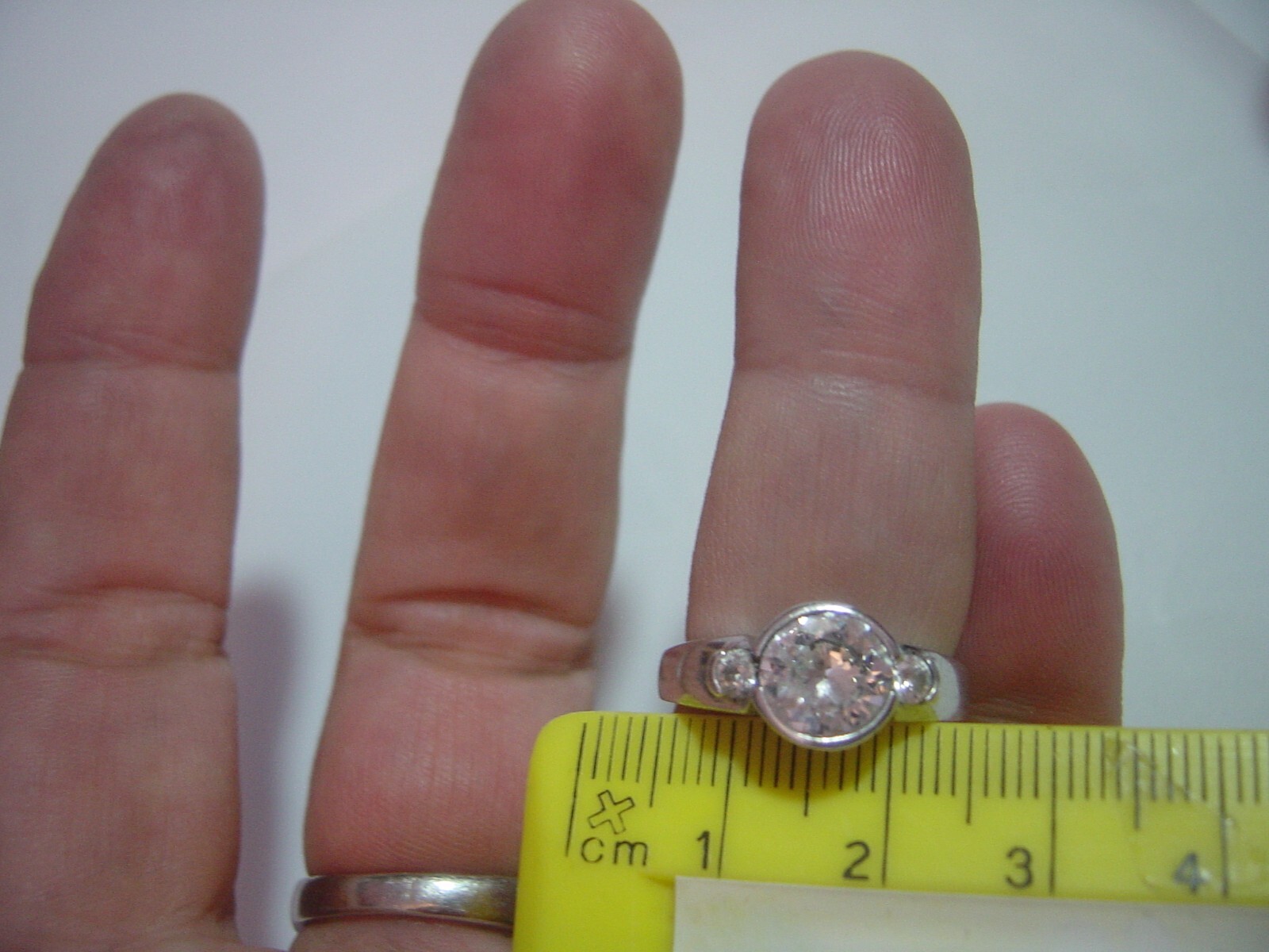 SUPERB BEAUTIFUL SOLID SILVER-RING-BRILLIANT DIAM… - image 6