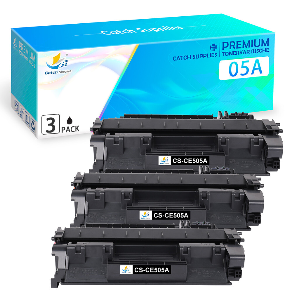 3-Pack CE505A / 05A Toner Cartridge – Compatible With HP LaserJet P2035 P2035n P2055 P2055d Printers