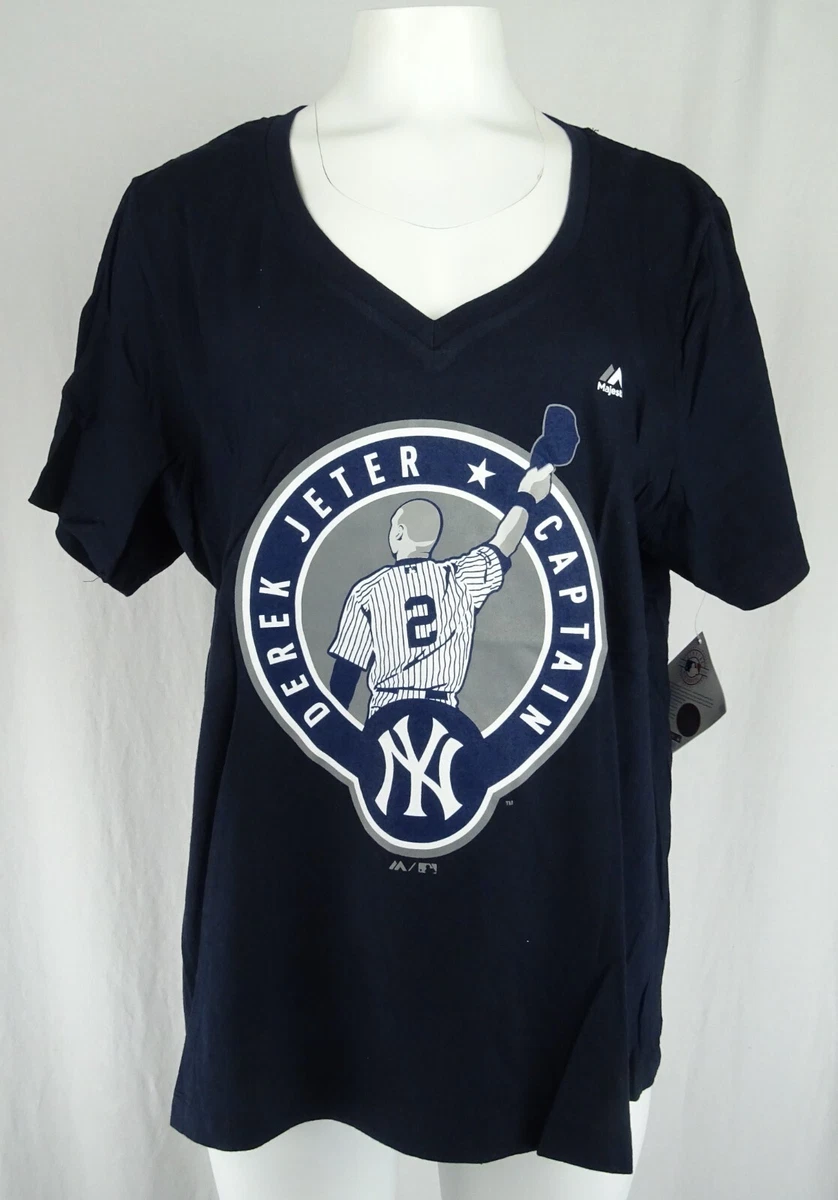 New York Yankees MLB Majestic Women's Plus Size Derek Jeter Graphic T- Shirt