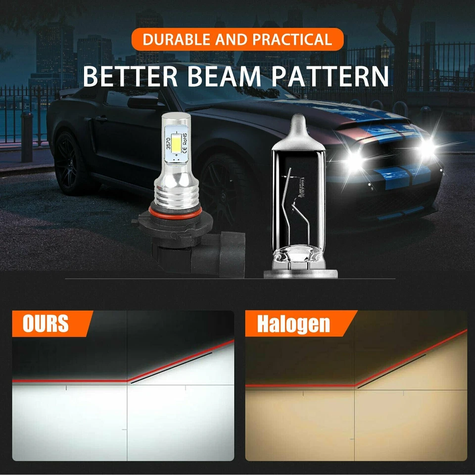 6x Combo H11 9005 LED Headlight Bulb High Low Beam 9145 9140 Fog Light Kit 6000K - Image 3 of 4