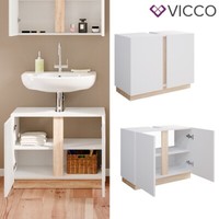 Waschtischunterschrank Badezimmerschrank Gloria Weiß Sonoma 70 X 56 Cm Vicco