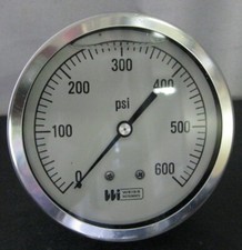 Weiss LF4S-1U Gauge 0-600 PSI 1/4" Back