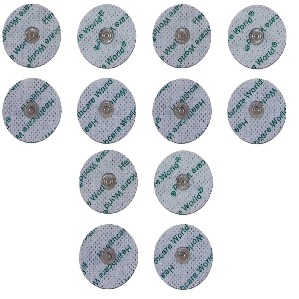 Round TENS/EMS Electrodes with 3.5mm Stud Connection - Set Of 12