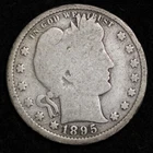 1895 Silver Barber Quarter GOOD FREE SHIPPING