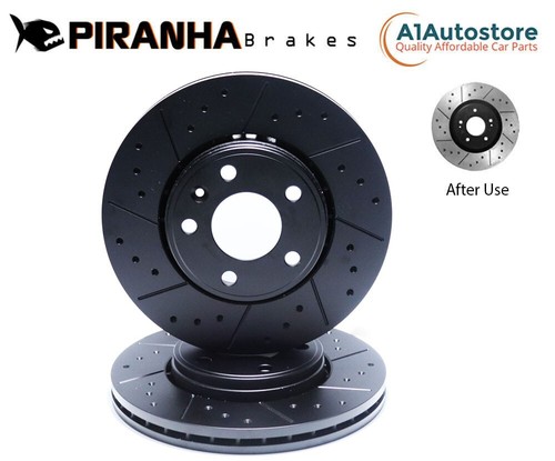Front Brake Discs Mintex Pads for Nissan Navara D40 Dimpled Grooved Black 296mm - Picture 6 of 9