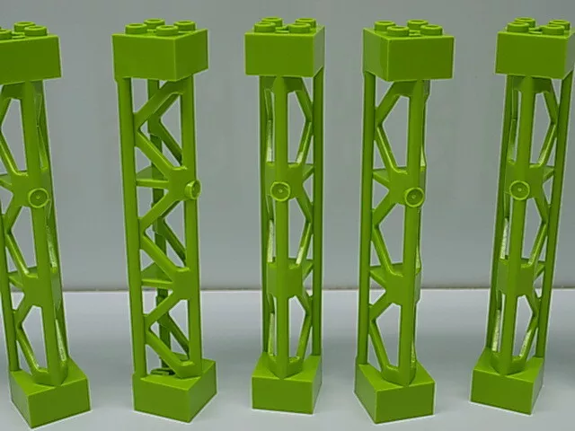 LEGO Lattice Tower 2x2x10 with Cross Pillar Bridge City Creator