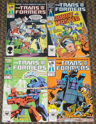 TRANSFORMERS G-1 #7 15 18 27 FN/VF- MARVEL COMICS 1984 SERIES 4 ISSUE LOT MOVIE