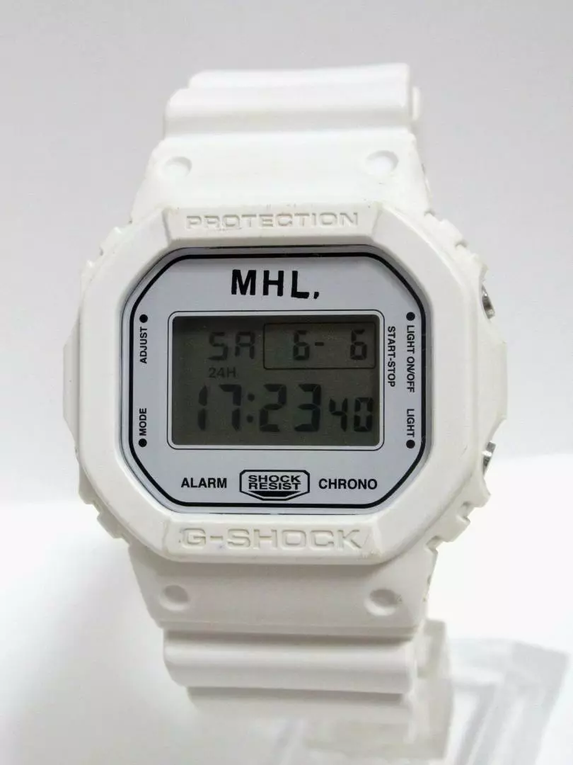 Casio G-Shock x MHL MARGARET HOWELL Limited Watch DW-5600VT White USED