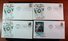 US Stamp FDC Scott# 1254-1257 Christmas 1964 Used PL60