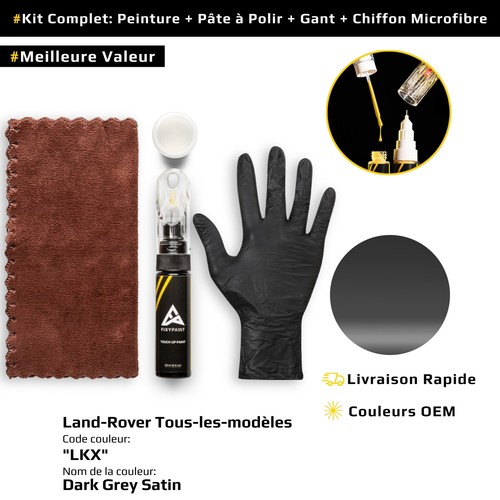 Peinture de retouche pour Land Rover Tous modèles Code: LKX Dark Grey Satin - Picture 10 of 10
