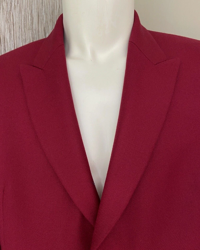 PAUL SMITH BERRY RED EPSOM COAT SIZE 42R RETAIL £900 MADE IN ITALY BNWT - Image 4 of 4