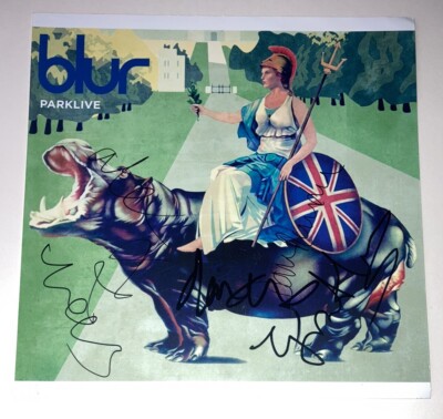 SIGNED BLUR PARKLIVE 12x12 PHOTO DAMON ALBARN ALEX GRAHAM DAVE RARE AUTHENTIC