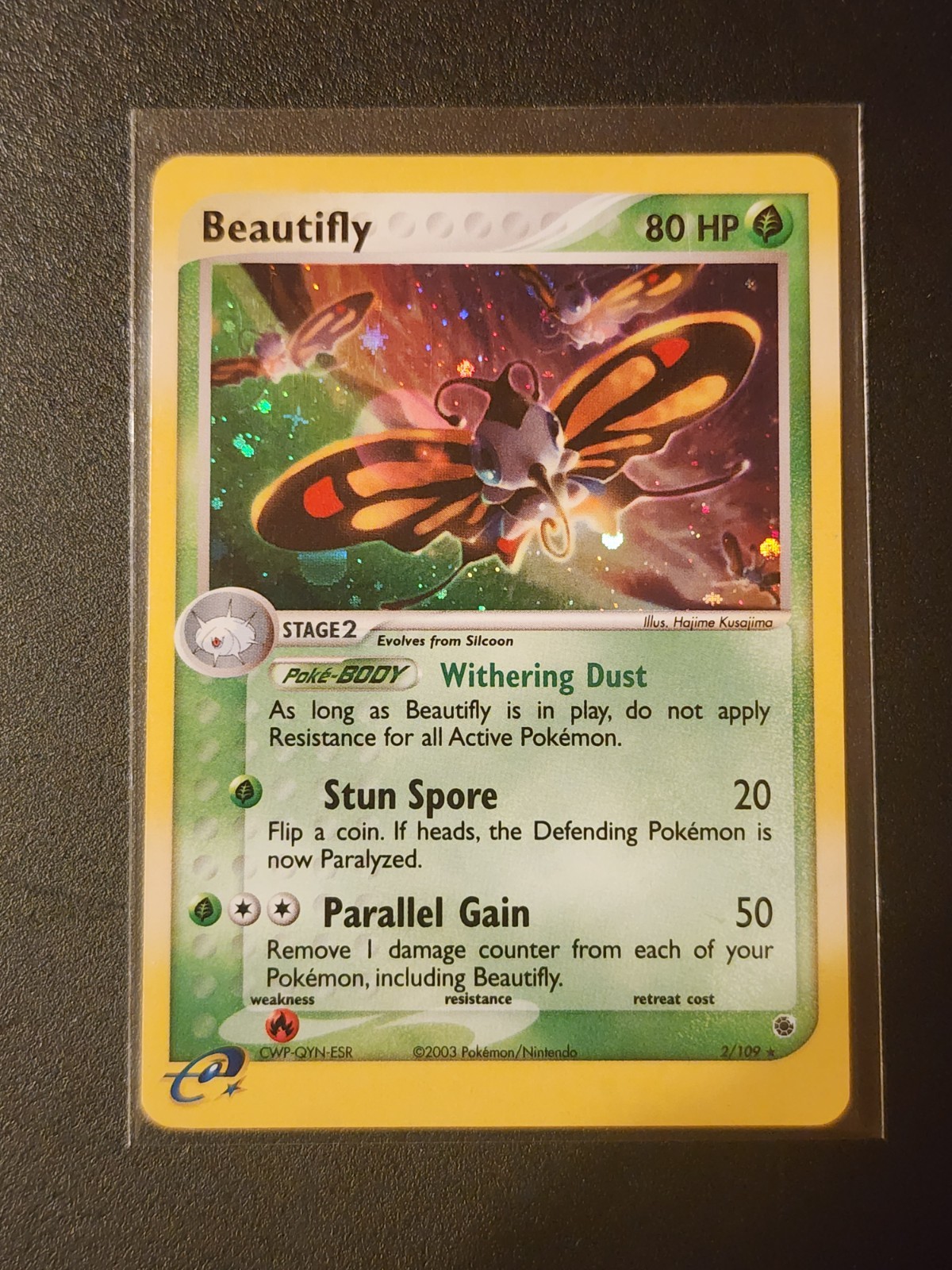 Pokemon TCG Beautifly 2/109 Holo Rare EX Ruby & Sapphire LP Excellent Card
